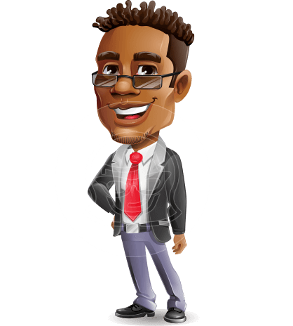 African-American Teacher Cartoon Character